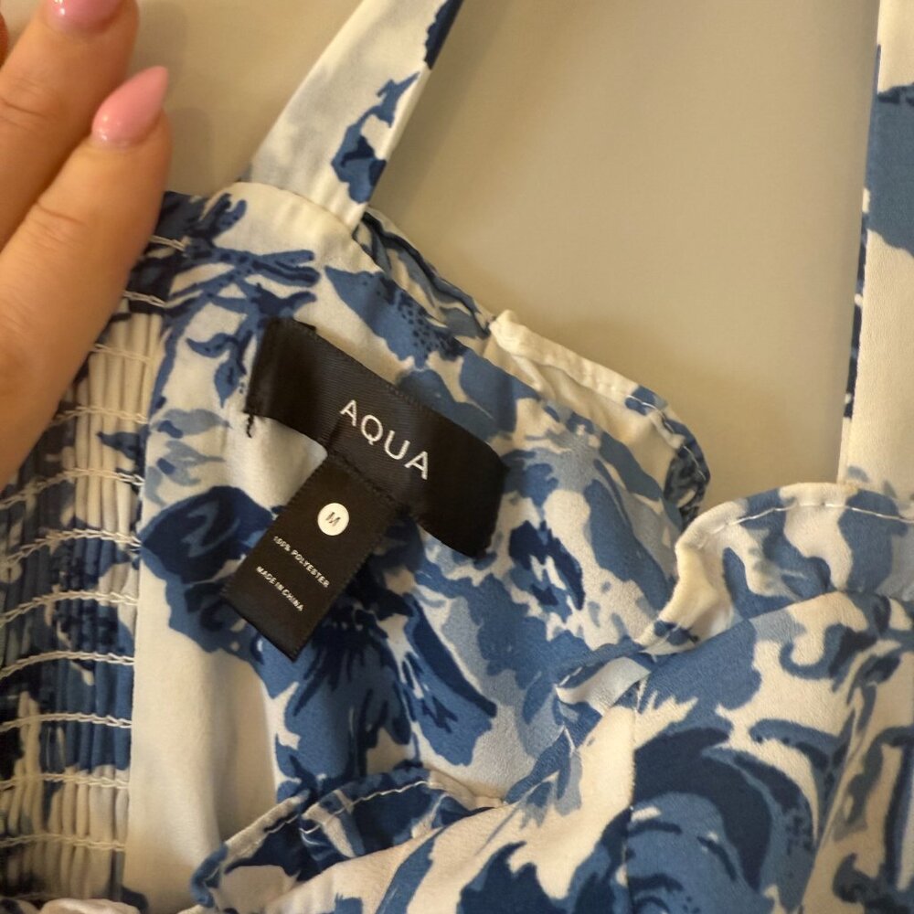 AQUA Toile De Jouy Sleeveless Floral Midi Dress - Picture 6 of 6